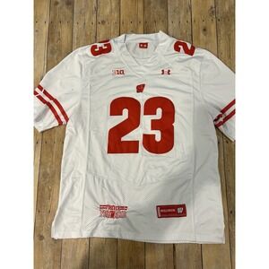 Wisconsin Badgers #23 Jonathan Taylor White Under Armour Replica Jersey sz XL